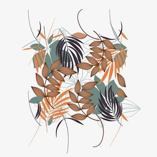 树枝花纹矢量元素图免抠