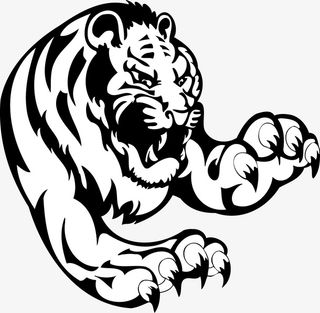 凶横的老虎矢量图免抠