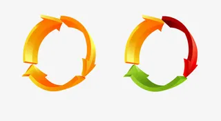 矢量立体循环箭头免抠