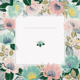 清新手绘水彩花卉高清