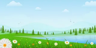 春季春天小清新绿植花朵惊蛰背景高清