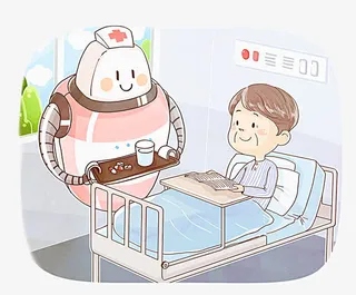 机器人看护免抠