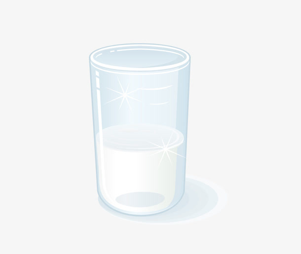 透明玻璃牛奶杯矢量图下载免抠