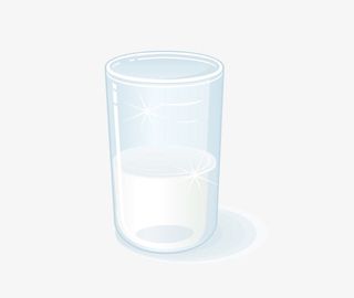 透明玻璃牛奶杯矢量图下载免抠