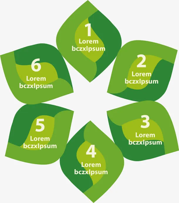 立体叶子信息图表免抠