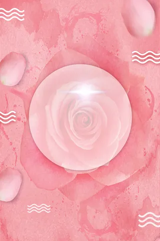 粉色玫瑰情人节平面广告高清