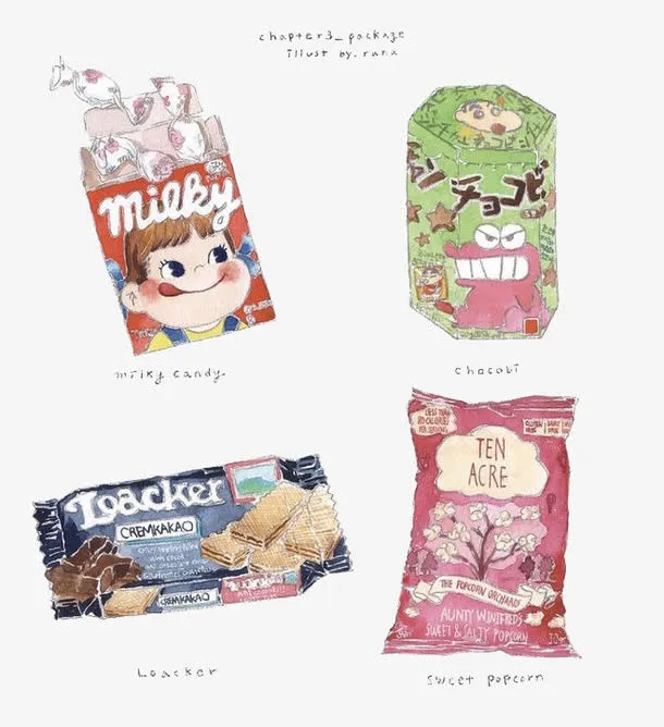 卡通零食免抠