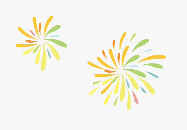 节日五彩烟花免抠