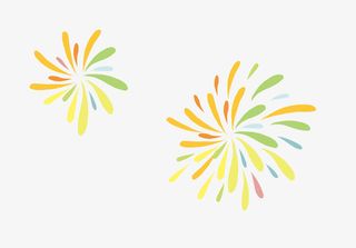 节日五彩烟花免抠