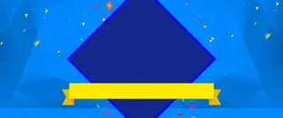 几何菱形狂欢蓝色海报banner背景高清