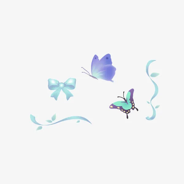 手绘蝴蝶免抠