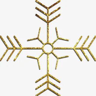 金色雪花免抠