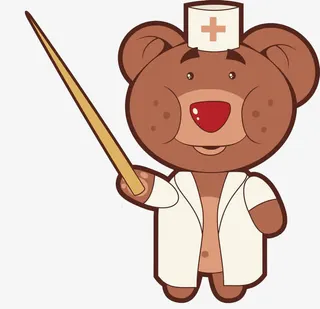 卡通熊医生免抠