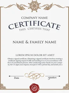 欧式边框证书免抠