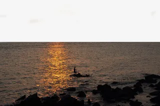 海面夕阳免抠