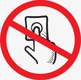 红色矢量开关禁止触摸图标免抠