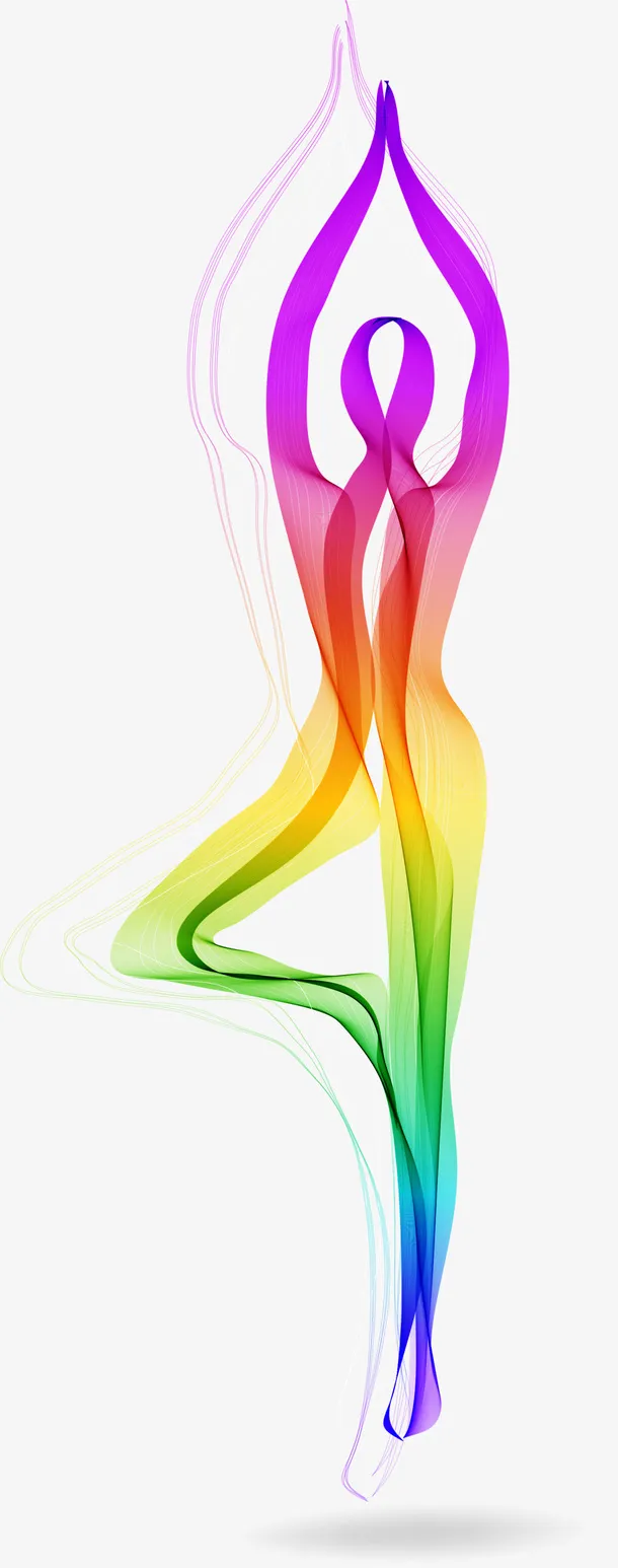 复活节彩色梦幻舞蹈女孩免抠