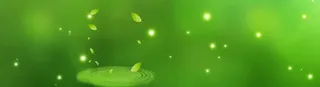 护肤品绿色清新光晕背景banner