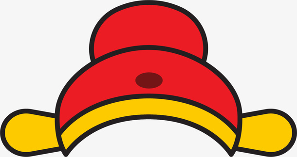 红色中国风新郎帽子免抠