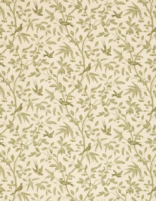 怀旧花鸟枝条图案免抠