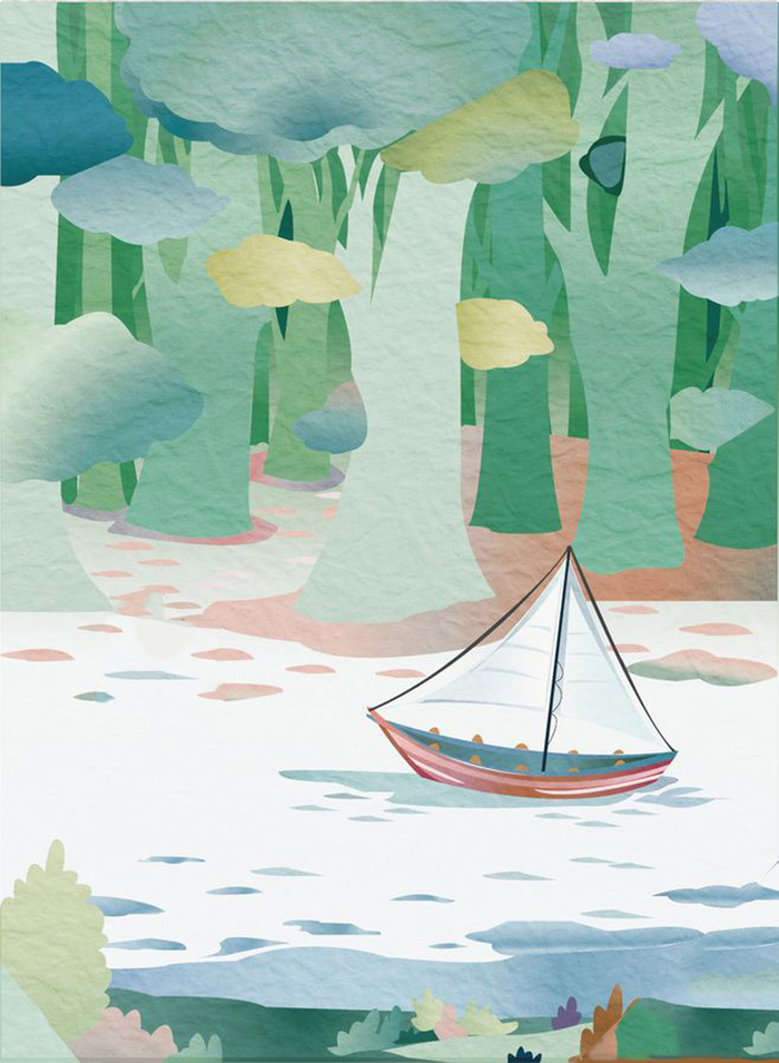 水彩插画纹理背景高清