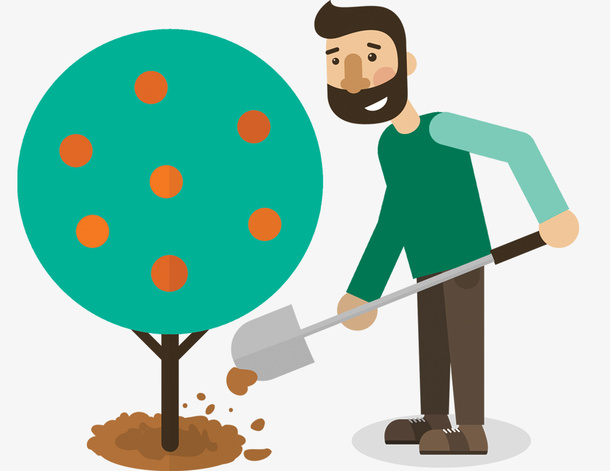 一个种树的人免抠 一个种树的人免抠