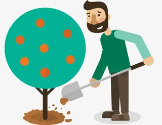 一个种树的人免抠