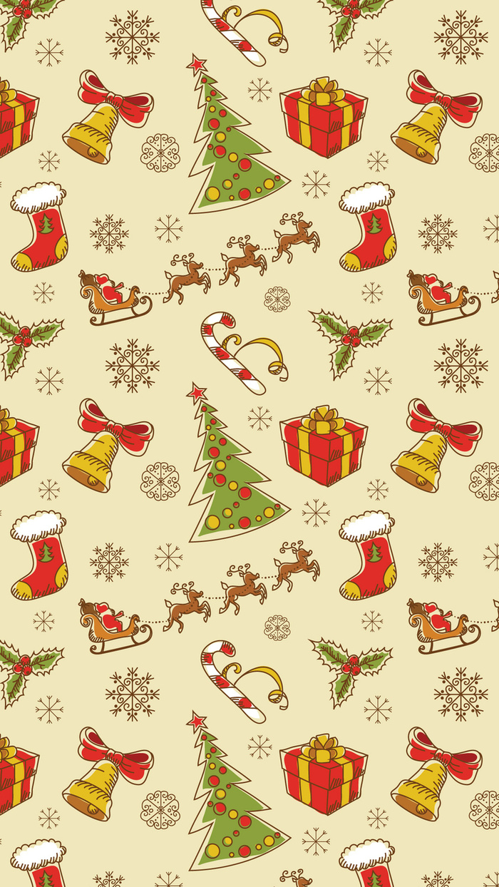 圣诞节小碎花可爱H5背景高清