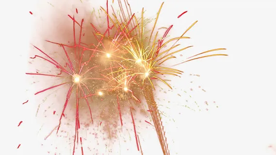 喜庆元素烟花免抠