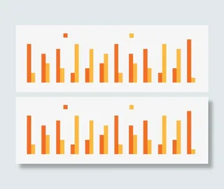 橙色统计图免抠