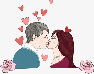 国际接吻日亲嘴的情侣免抠