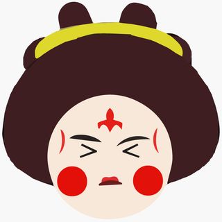 手绘卡通唐代仕女头像免抠免抠