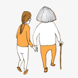 牵手的母女免抠