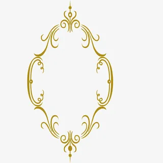 棕色花纹边框素材114图库免抠