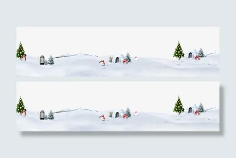 圣诞节雪地装饰免抠