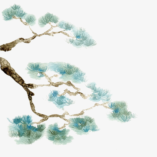 中国风手绘水墨风景山水徽派建筑 18免抠