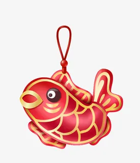 中国风春节矢量元素灯笼锦鲤福袋红包元素免抠