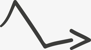 折叠箭头矢量图免抠