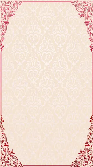 中国风花朵边框H5背景素材高清