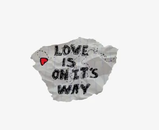 褶皱恋爱纸张免抠