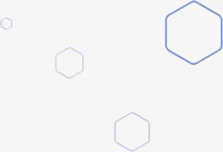 蓝色六边形几何图形免抠