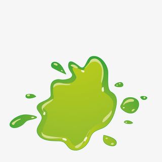 卡通绿色墨迹喷溅免抠