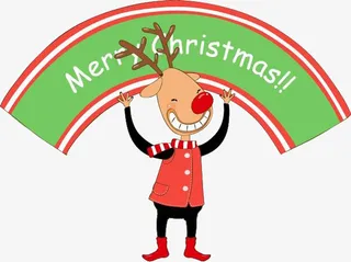 圣诞节麋鹿装饰物免抠