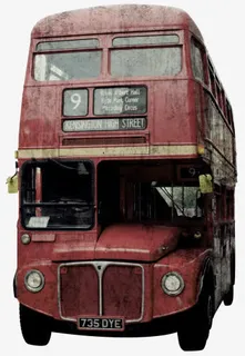 民国公交车png素材免抠