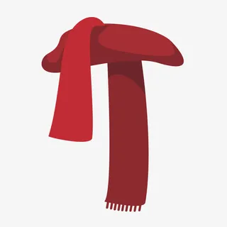 矢量卡通围巾素材免抠