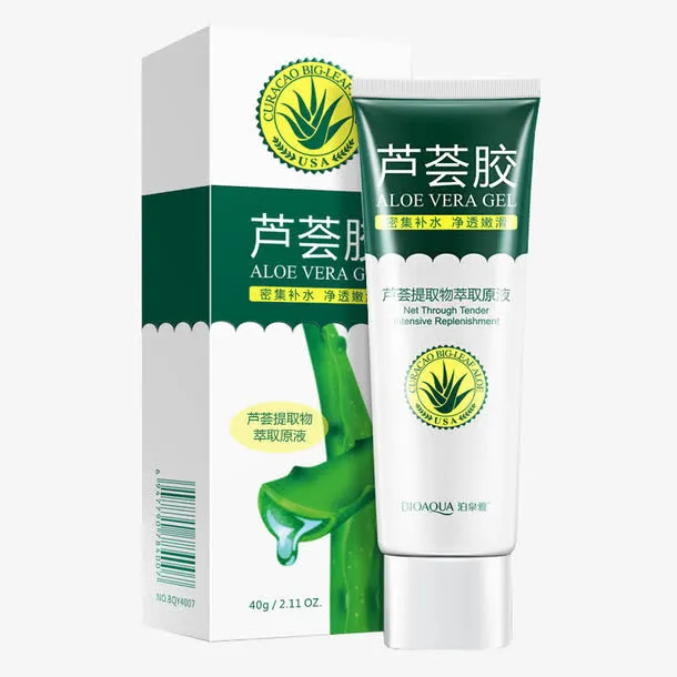 泊泉雅金芦荟胶产品实物免抠