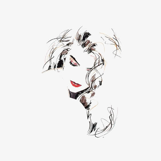 素描女生免抠