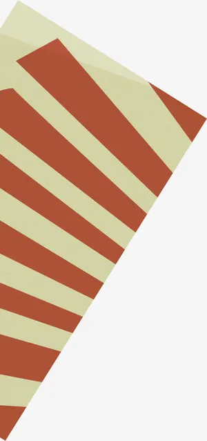 黄色纸张橙色条纹免抠