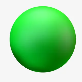 纯绿色圆形球体3D免抠 纯绿色圆形球体3D免抠