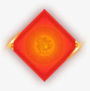 创意合成红色光效效果春联免抠